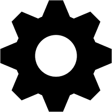 black cog icon for technica seo