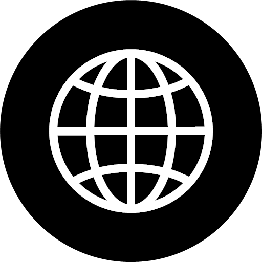 international seo black globe